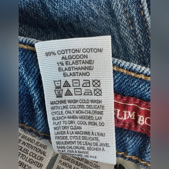 Lucky Brand Sienna Slim Boyfriend Distressed Jeans - Size 0/25 - Picture 5 of 7